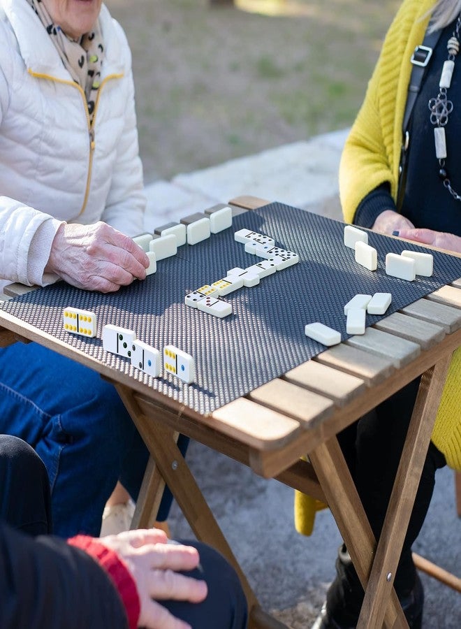 بلس بوينت مجموعة دومينو بلس بوينت دبل سيكس، 28 قطعة دومينو بنقاط ملونة مع حقيبة، لعبة دومينو عائلية كلاسيكية للأطفال والكبار والعائلات من 2 إلى 4 لاعبين (نقاط ملونة) - Image 5